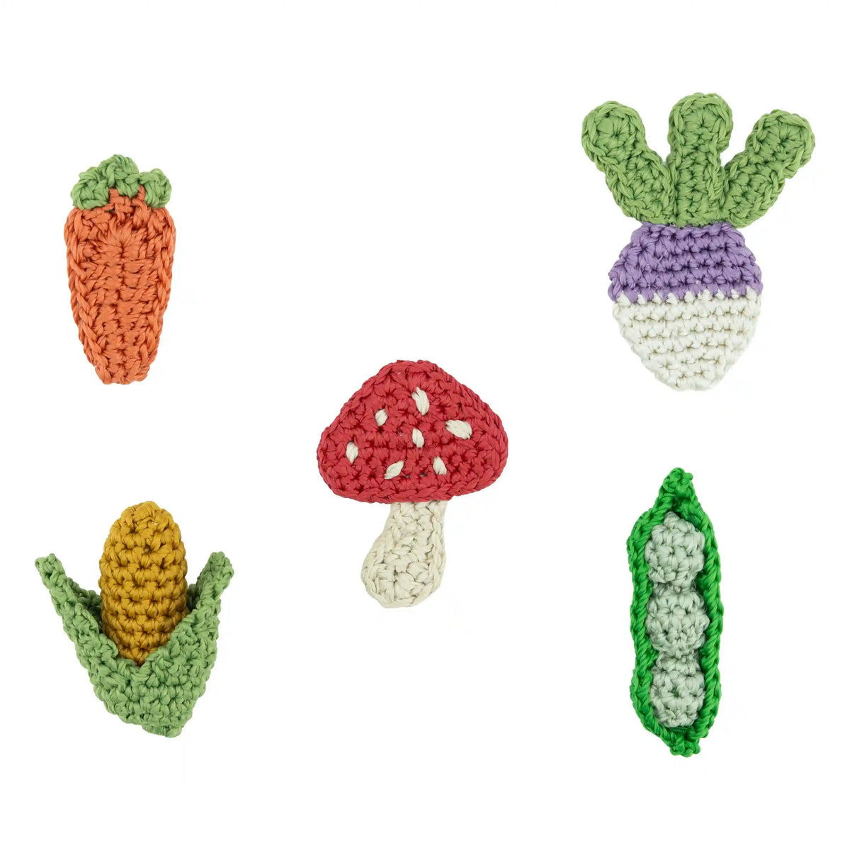 Yarnicharmz 5 Pack - Hand Crochet - Veggies
