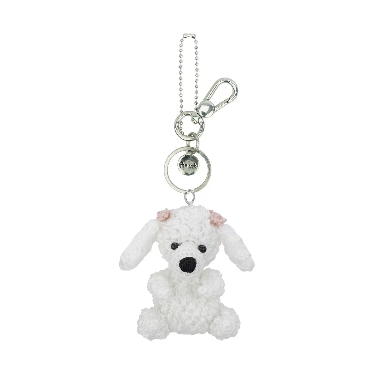 Yarnicharmz Dangle - Hand Crochet - White Poodle