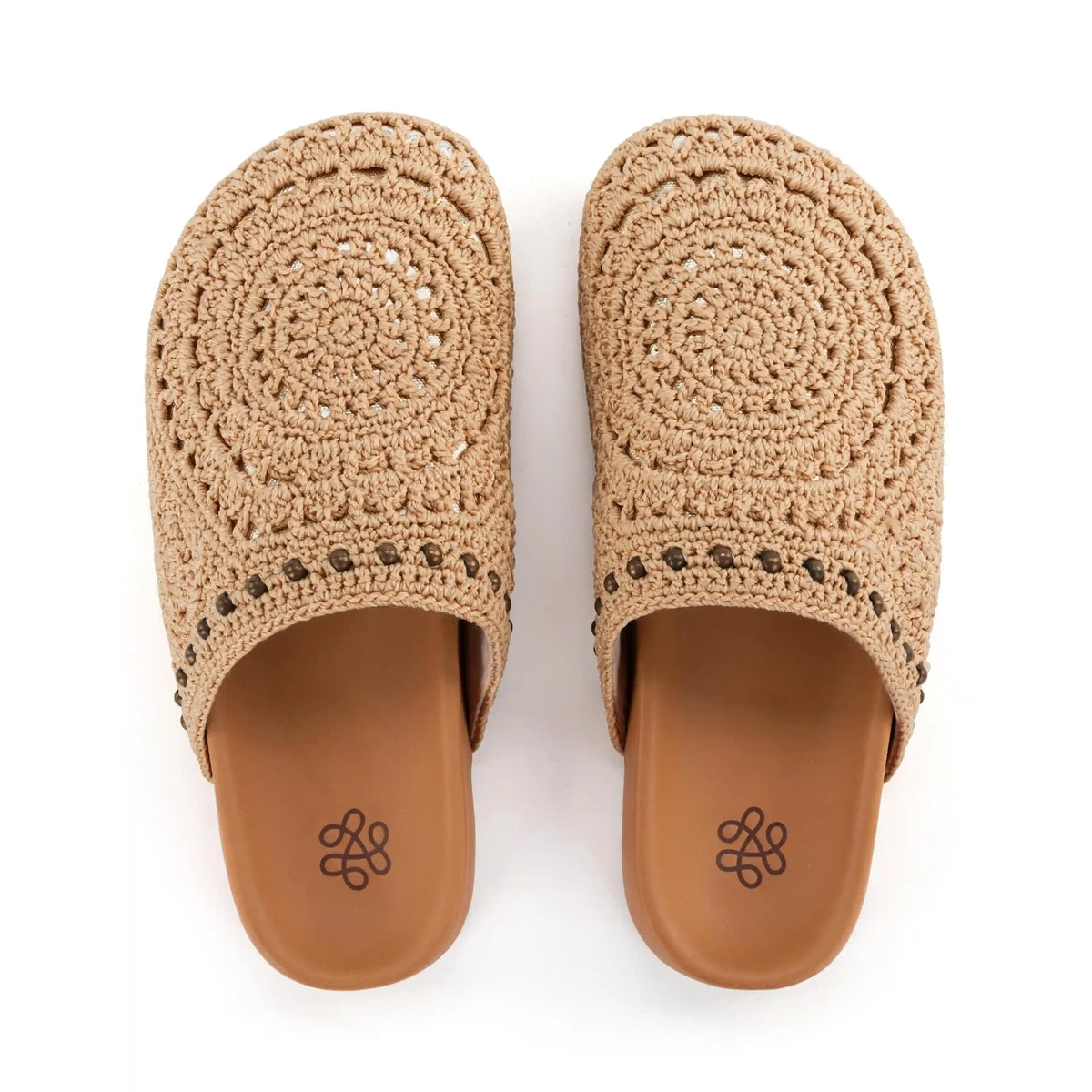 Bolinas Clog - Hand Crochet - Bamboo Medallion