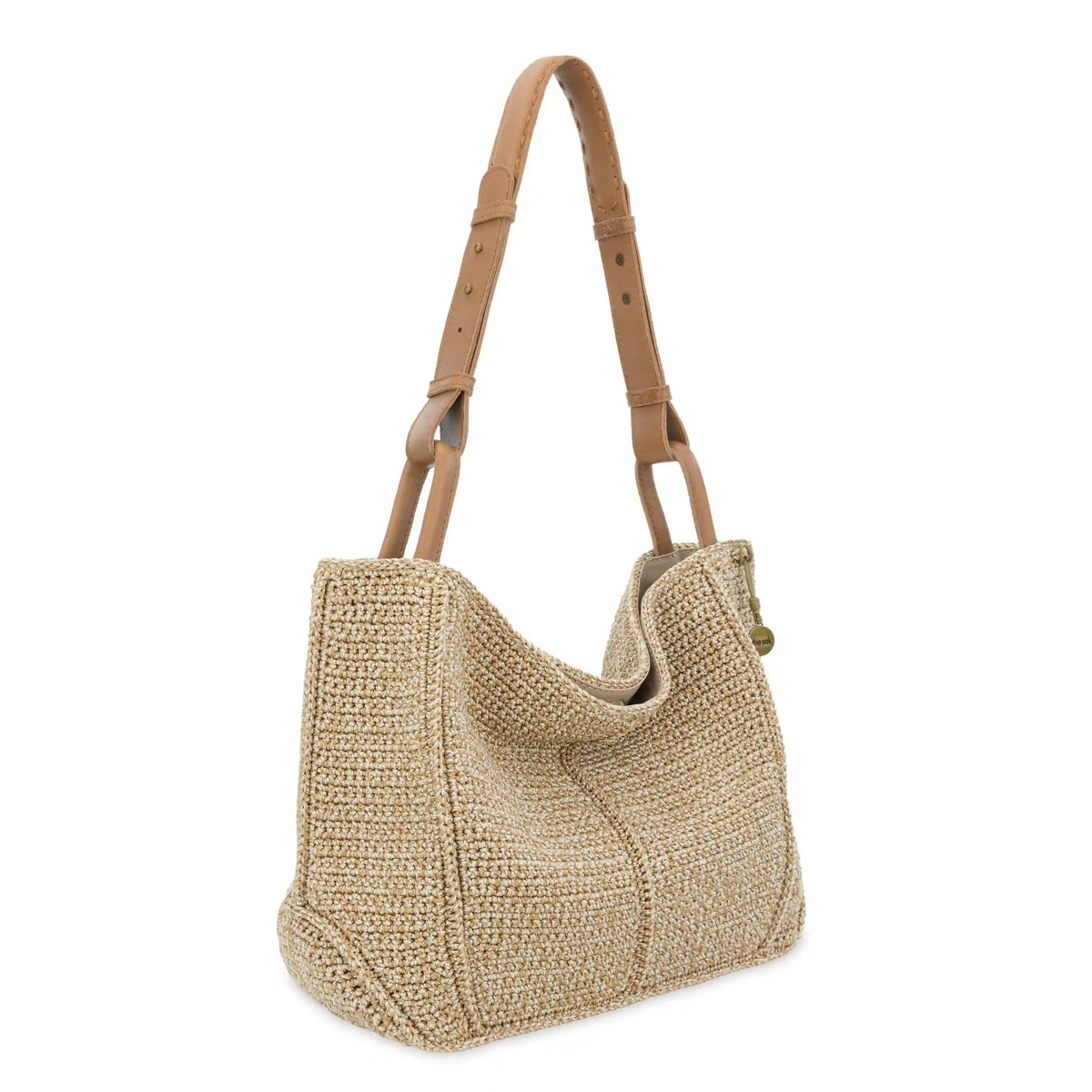 Los Feliz Medium Tote - Hand Crochet - Bamboo Static