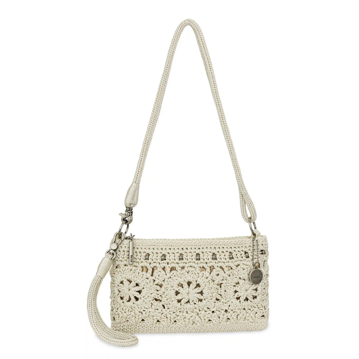 Vita Convertible Wristlet - Hand Crochet - Natural Medallion