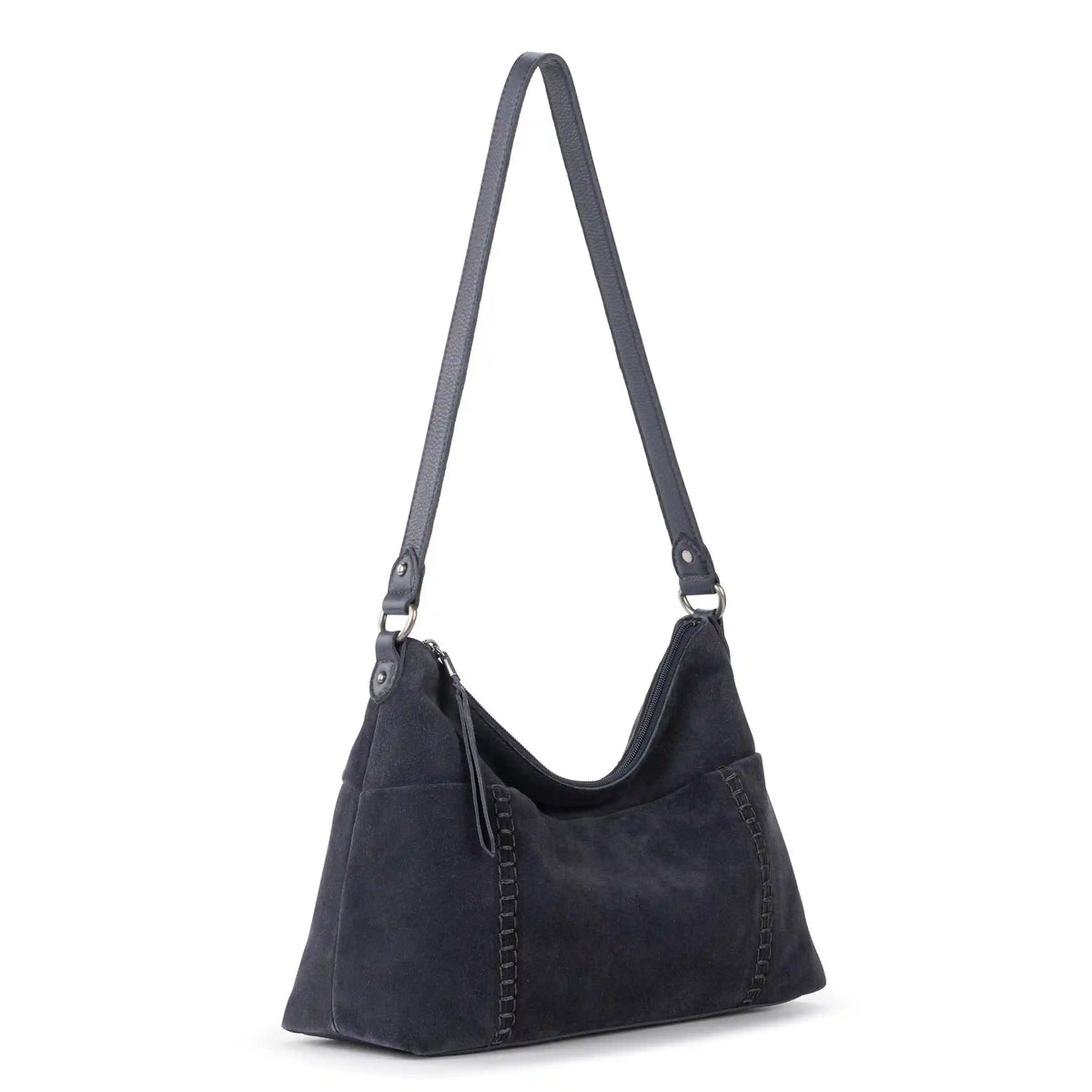 Melrose Shoulder Bag - Leather - Storm Grey Suede