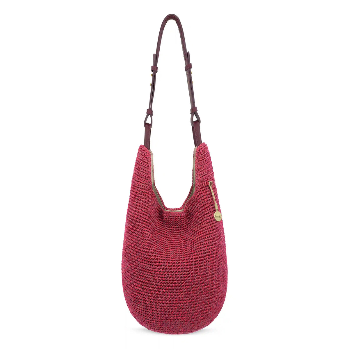 Los Feliz 120 Hobo - Hand Crochet - Black Cherry Static