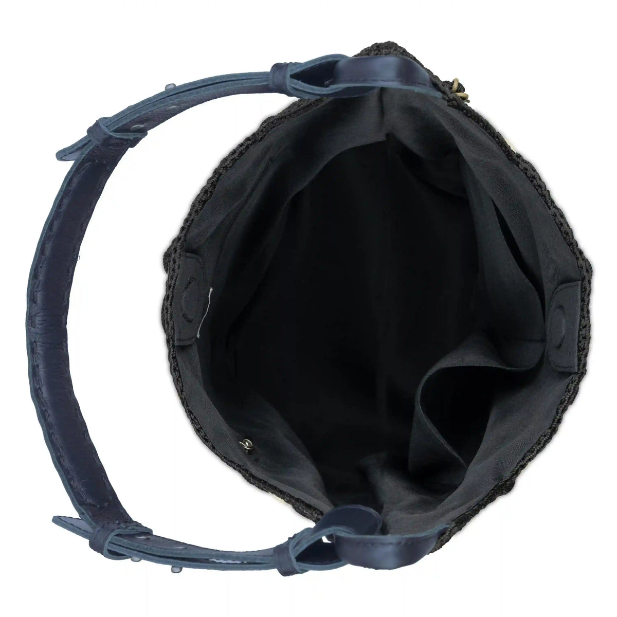 Los Feliz 120 Hobo - Hand Crochet - Black Ecru Shell