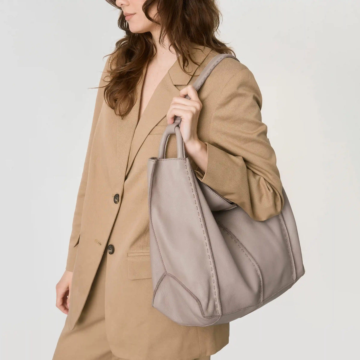 Los Feliz Large Tote - Leather - Sand