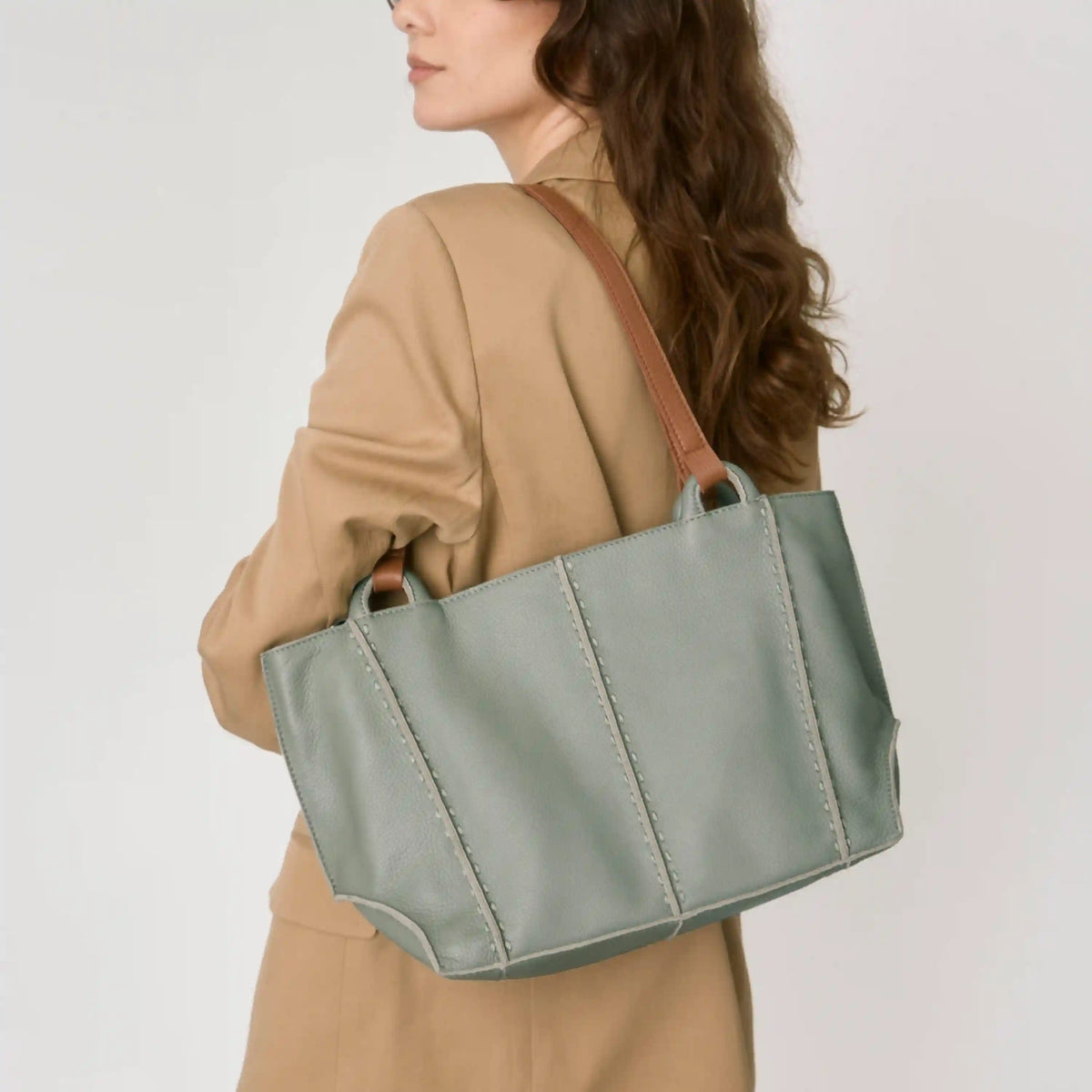 Los Feliz Satchel - Leather - Meadow