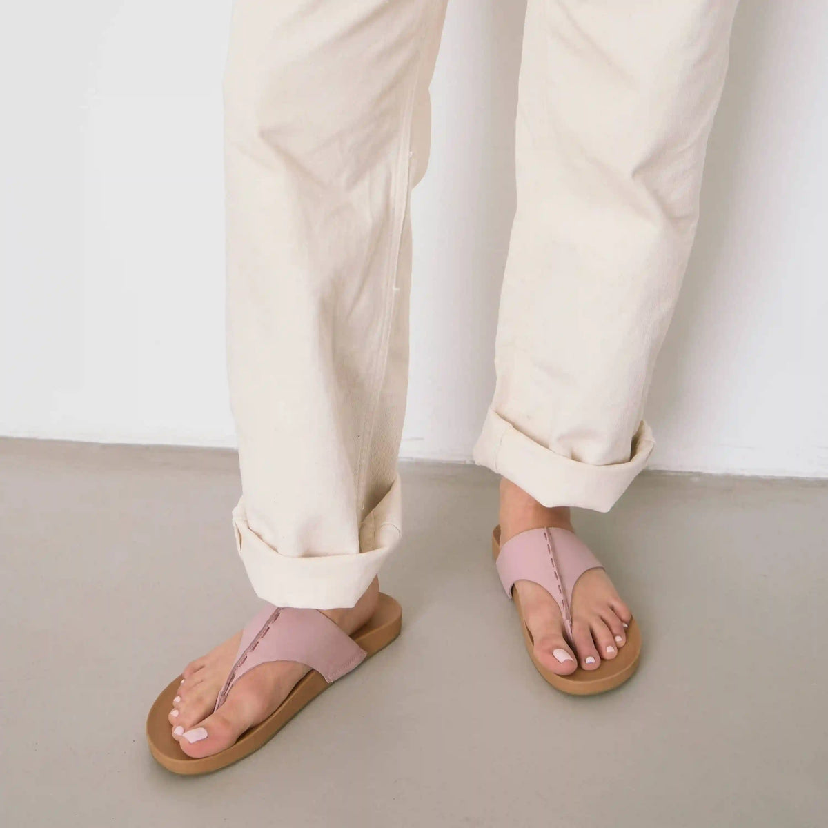Everly Sandal - Leather - Rosewood