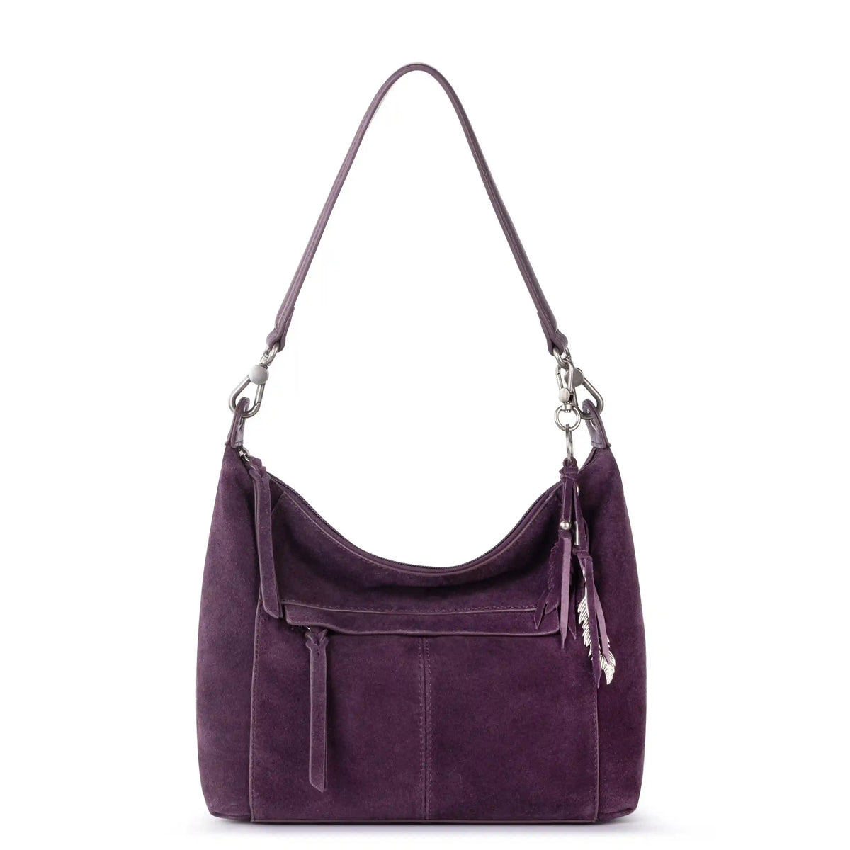 Alameda Hobo - Leather - Aubergine Suede