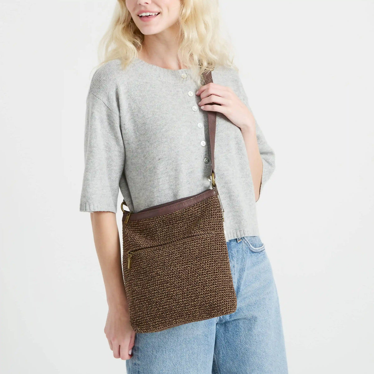 Lucia Crossbody - Hand Crochet - Nutmeg Static