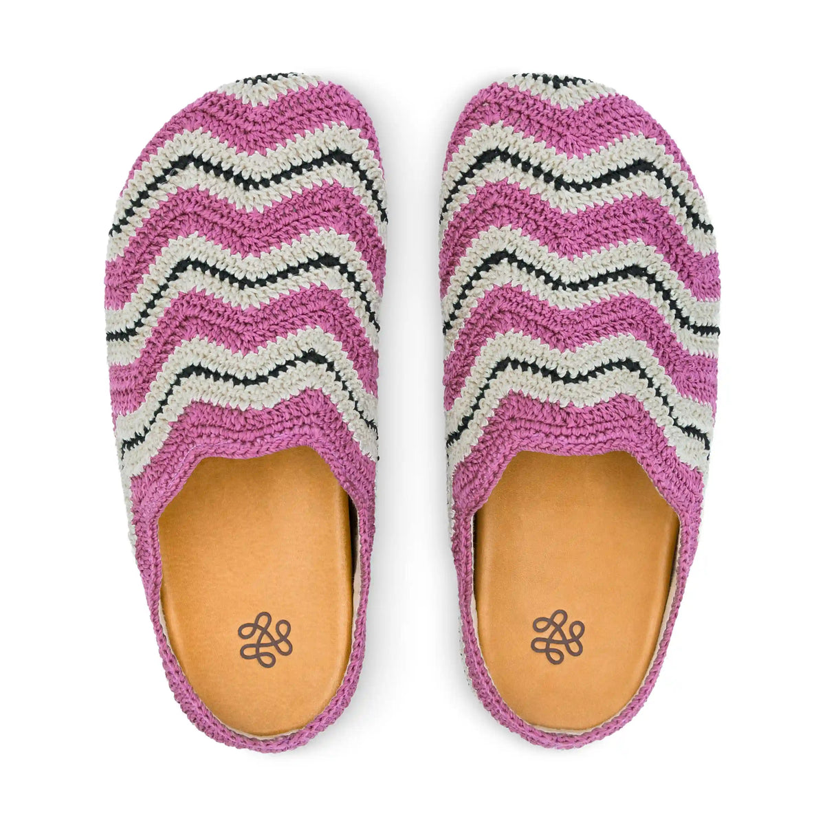 Bolinas Ripple Clog - Hand Crochet - Fuchsia Ripple
