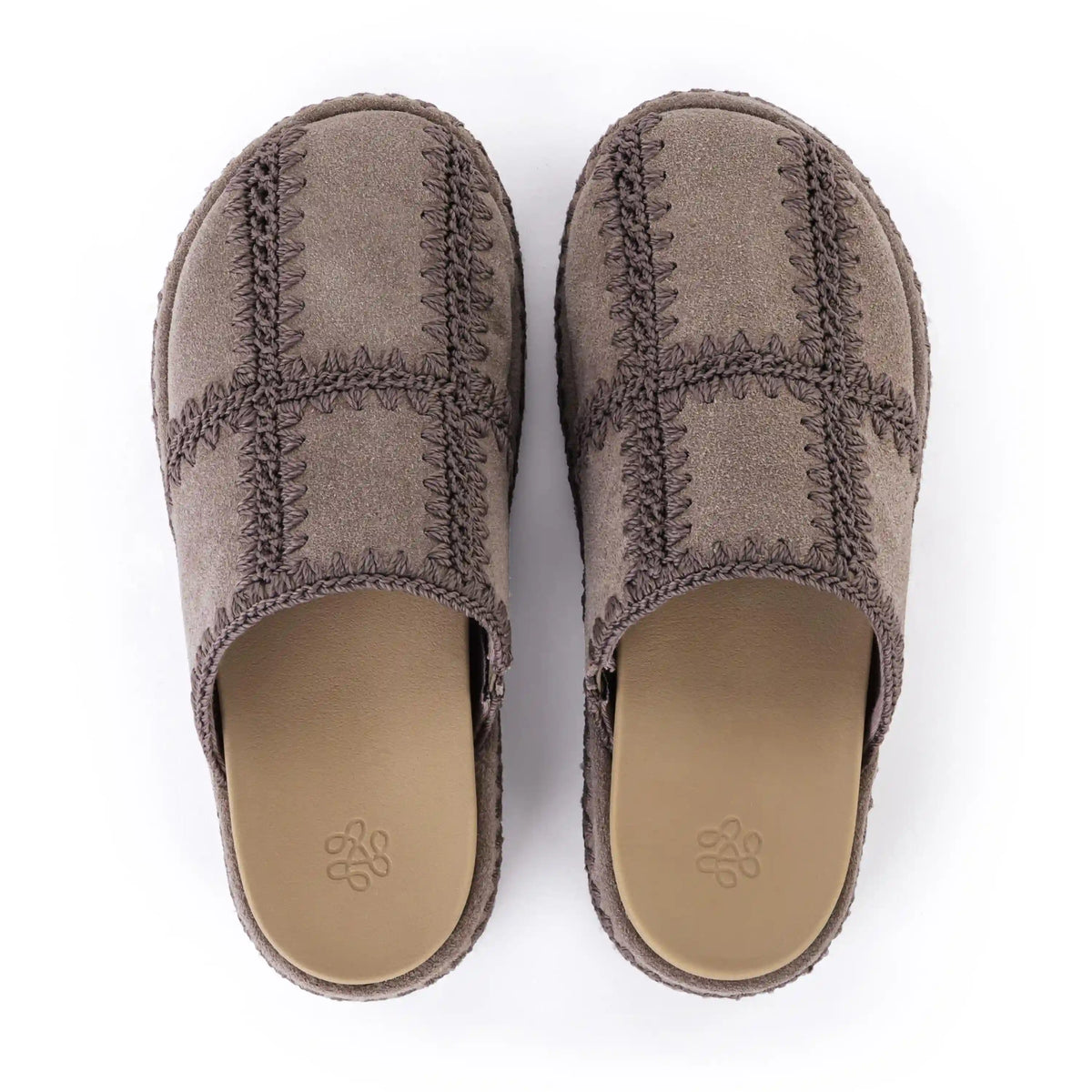 Bryn Platform Clog - Leather - Mushroom Suede Patch