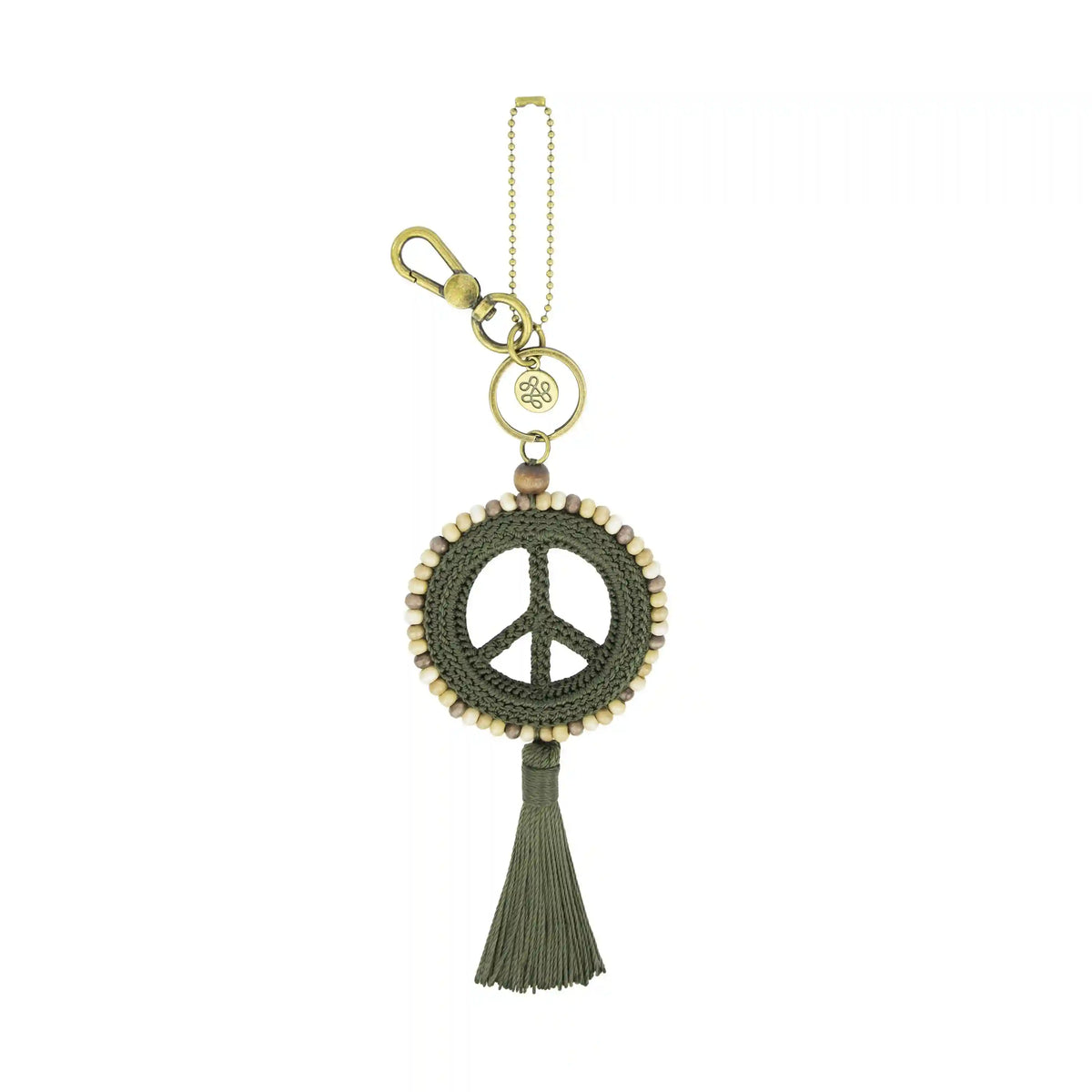 Yarnicharmz Dangle - Hand Crochet - Moss Tonal Peace