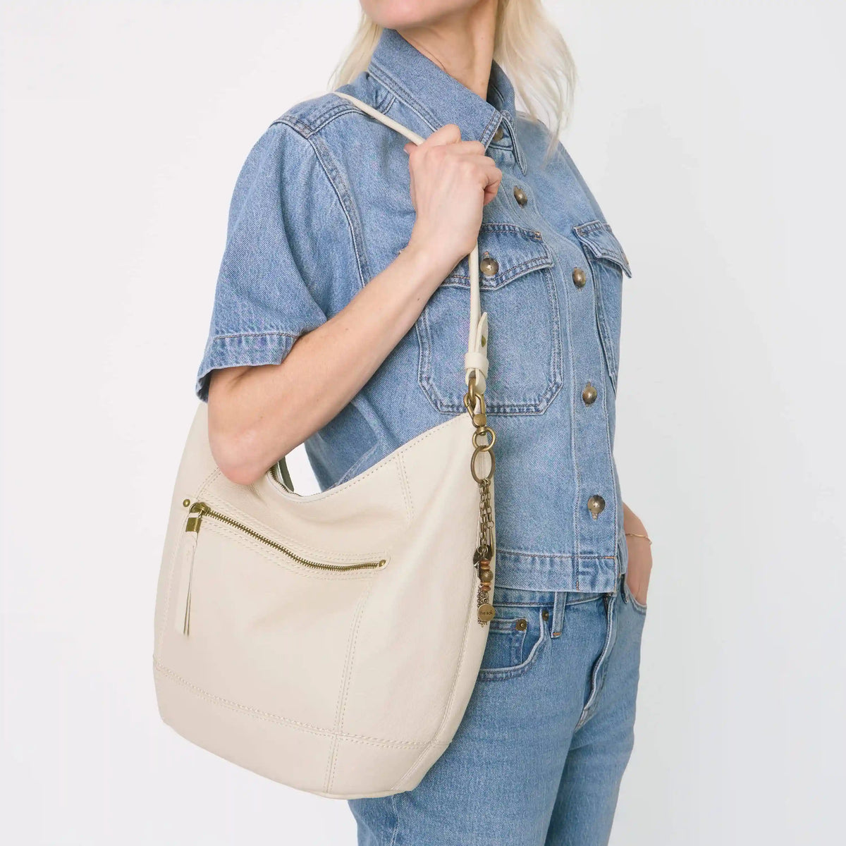 Sequoia Hobo - Leather - Stone