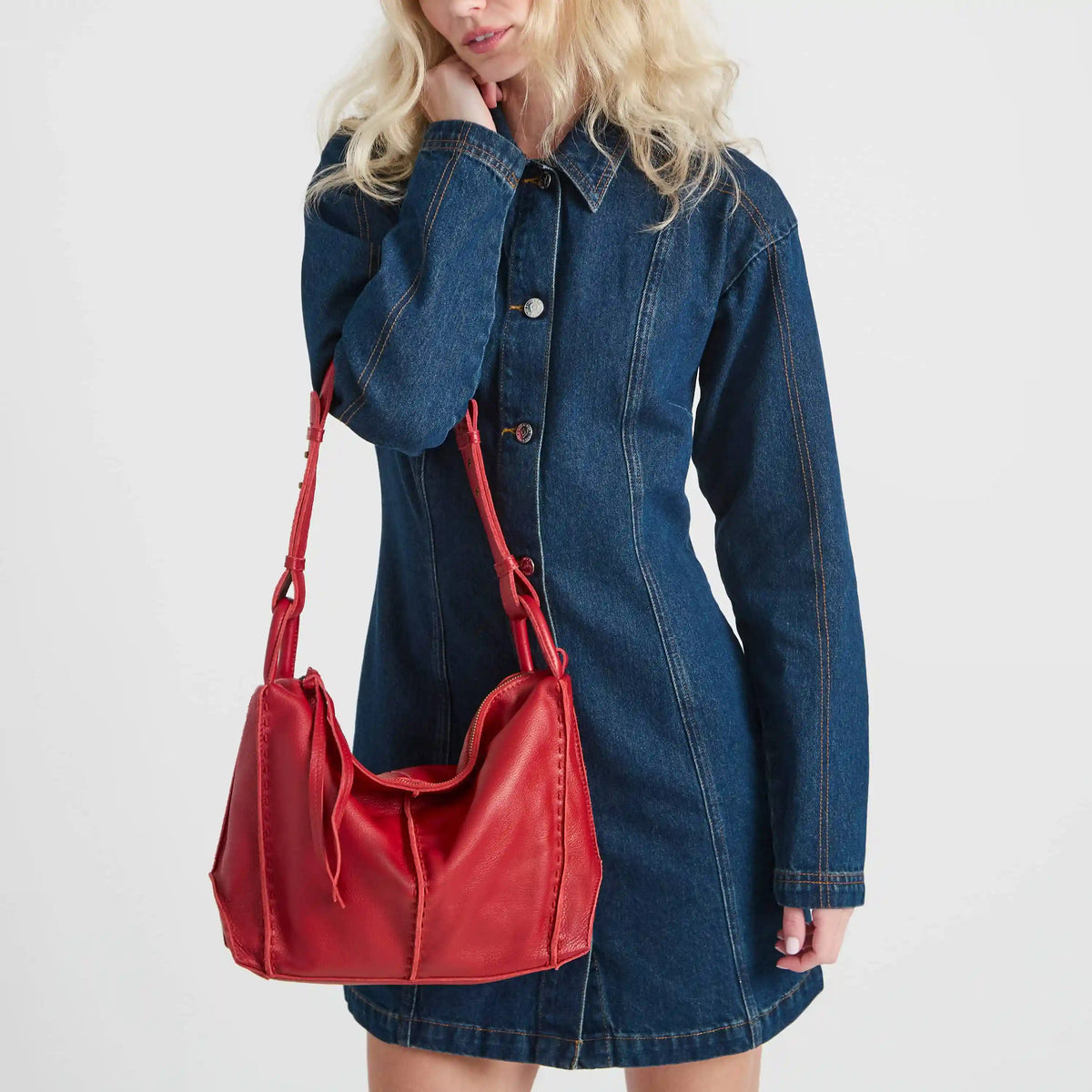 Los Feliz Hobo - Leather - Scarlet