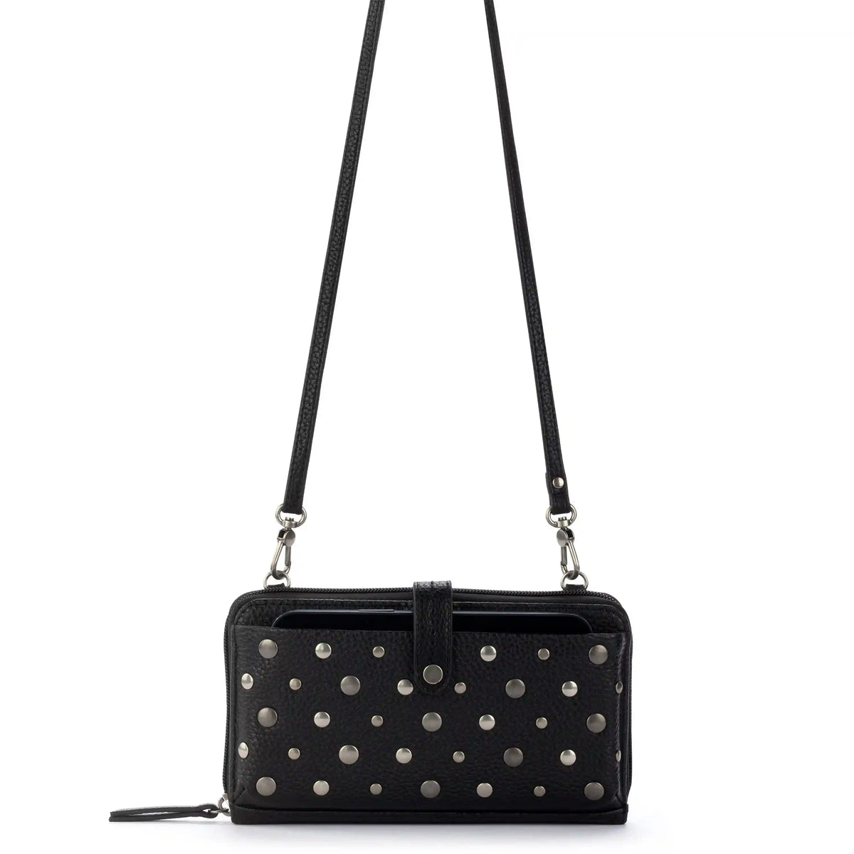 Iris Smartphone Wallet - Leather - Black Silver Stud