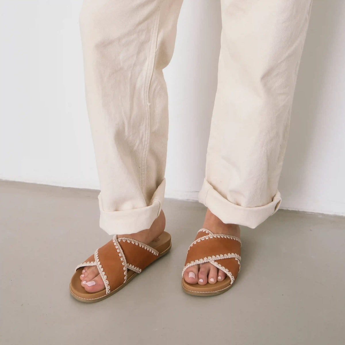 Penelope Sandal - Leather - Tobacco