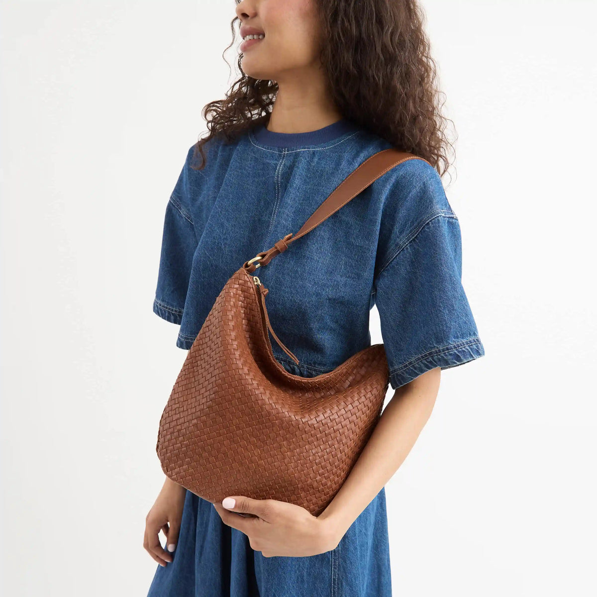 Sequoia Hobo - Leather - Woven Cognac