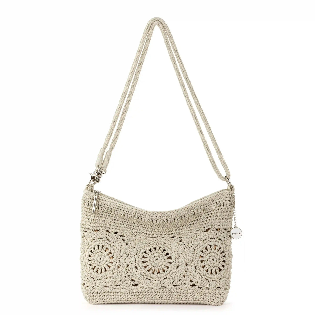 Lumi Crossbody - Hand Crochet - Natural Medallion