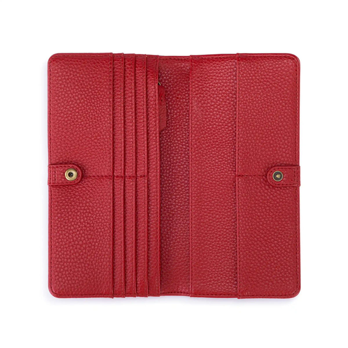 Mira Large Wallet - Leather - Scarlet