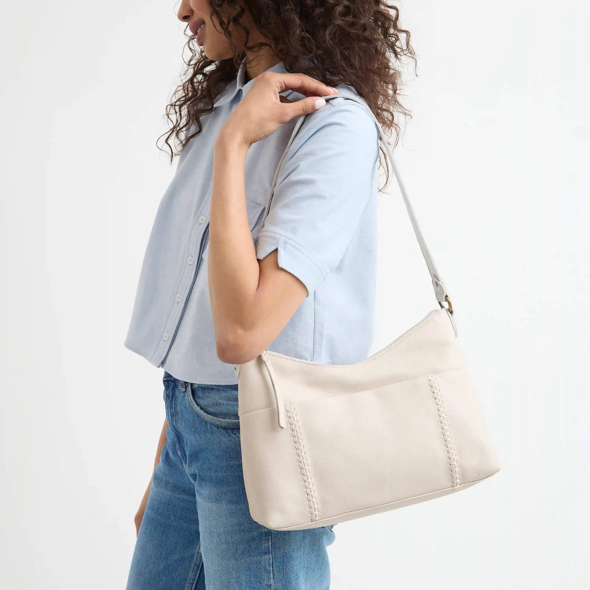 Melrose Shoulder Bag - Leather - Stone