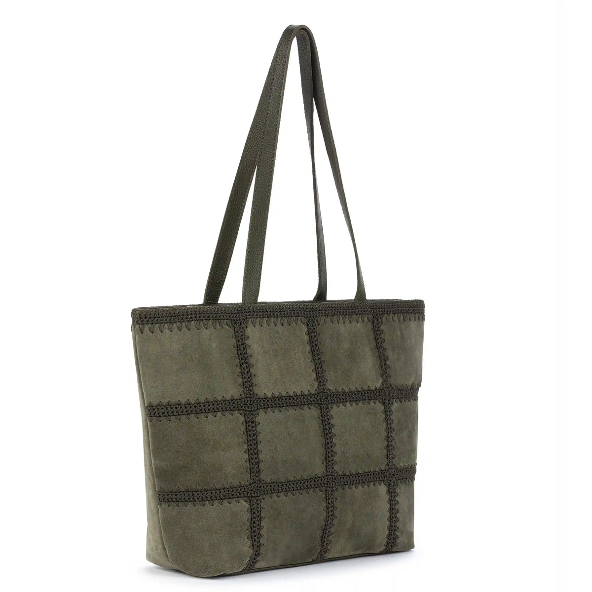 Metro Tote - Leather - Moss Suede Patch