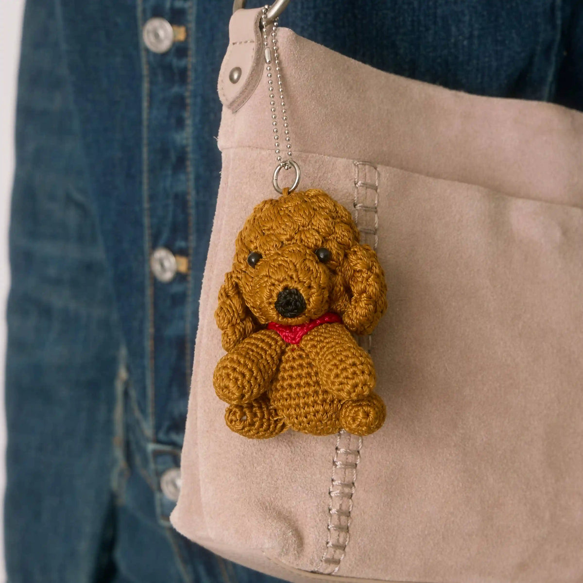 Yarnicharmz Dangle - Hand Crochet - Golden Labradoodle