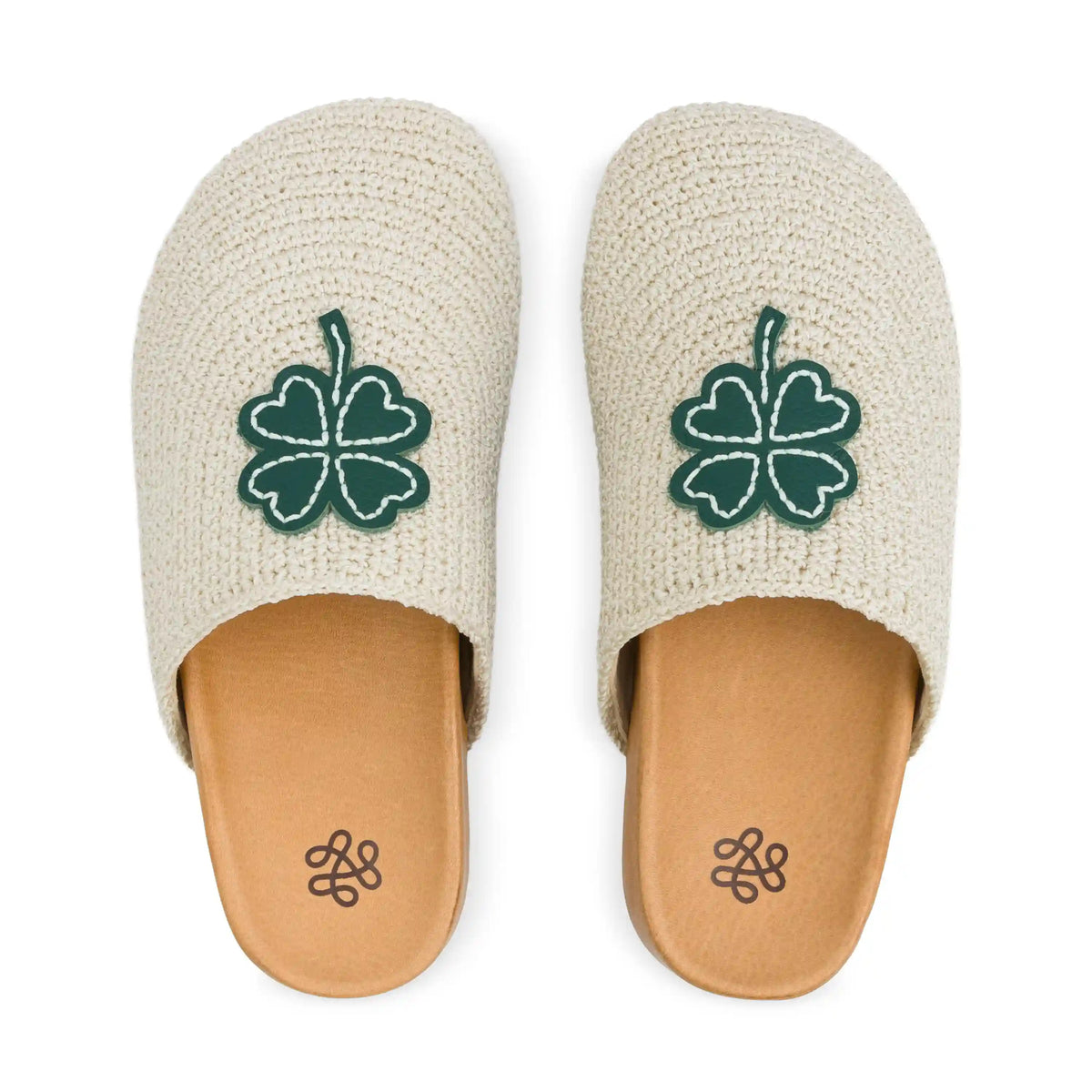 Bolinas Clog - Hand Crochet - Natural Clover