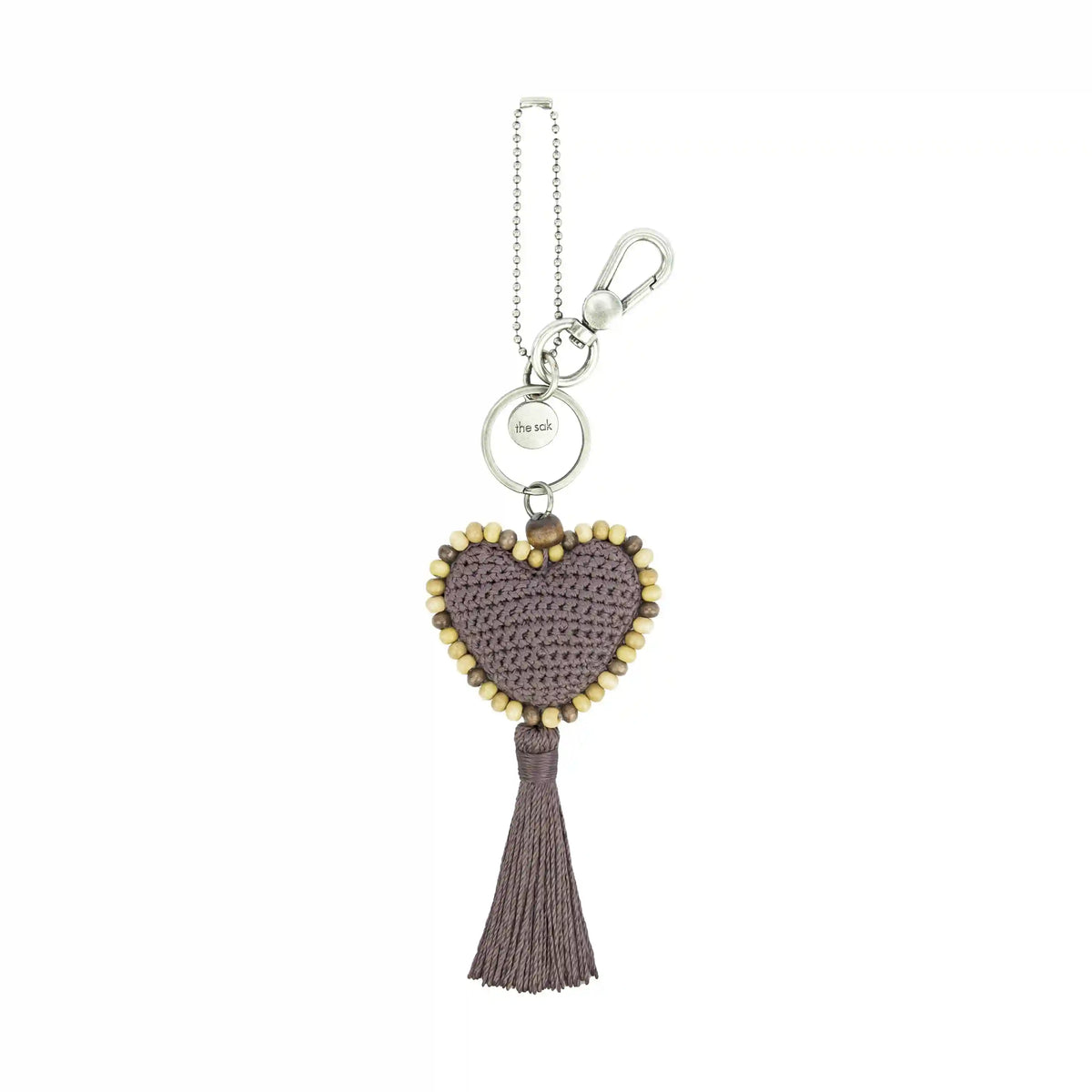Yarnicharmz Dangle - Hand Crochet - Mushroom Tonal Heart