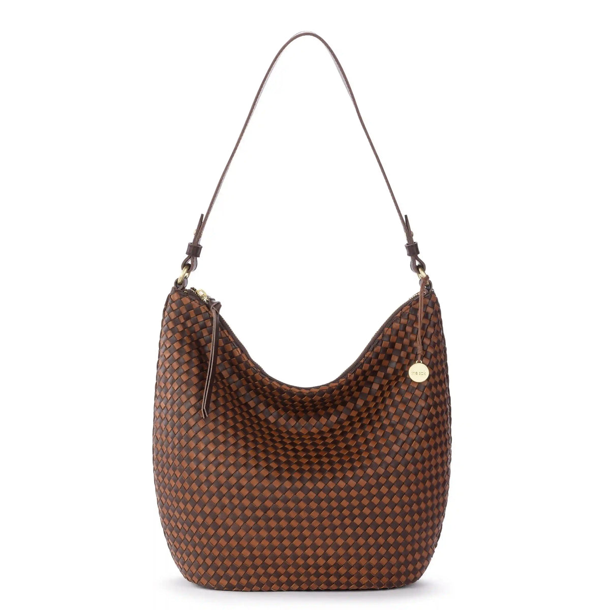 Sequoia Hobo - Leather - Woven Mahogany Cognac