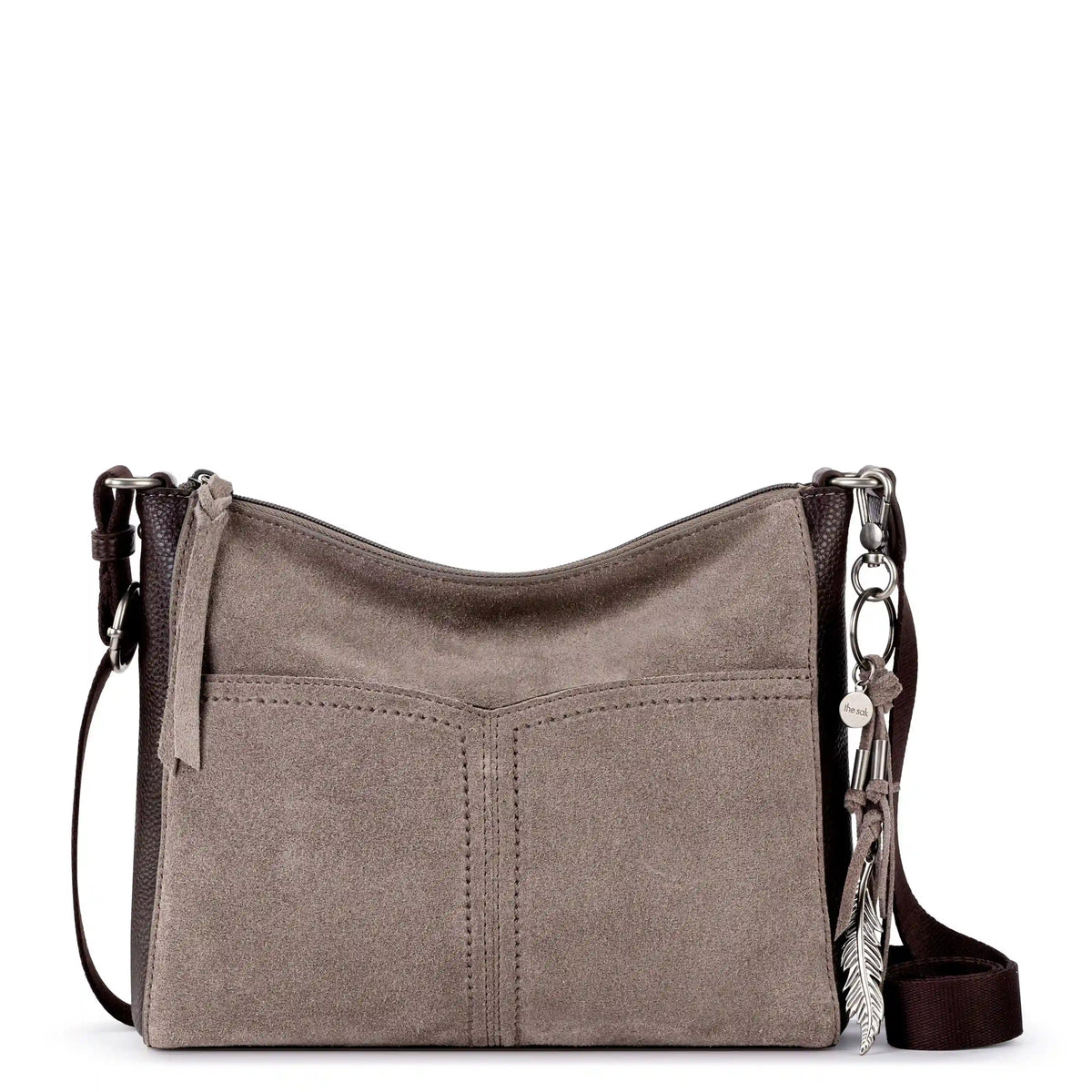 Alameda Crossbody - Leather - Mushroom Suede